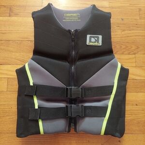 O'Brien Men's Medium 36"-40" Black & Gray PDF Life Jacket Vest